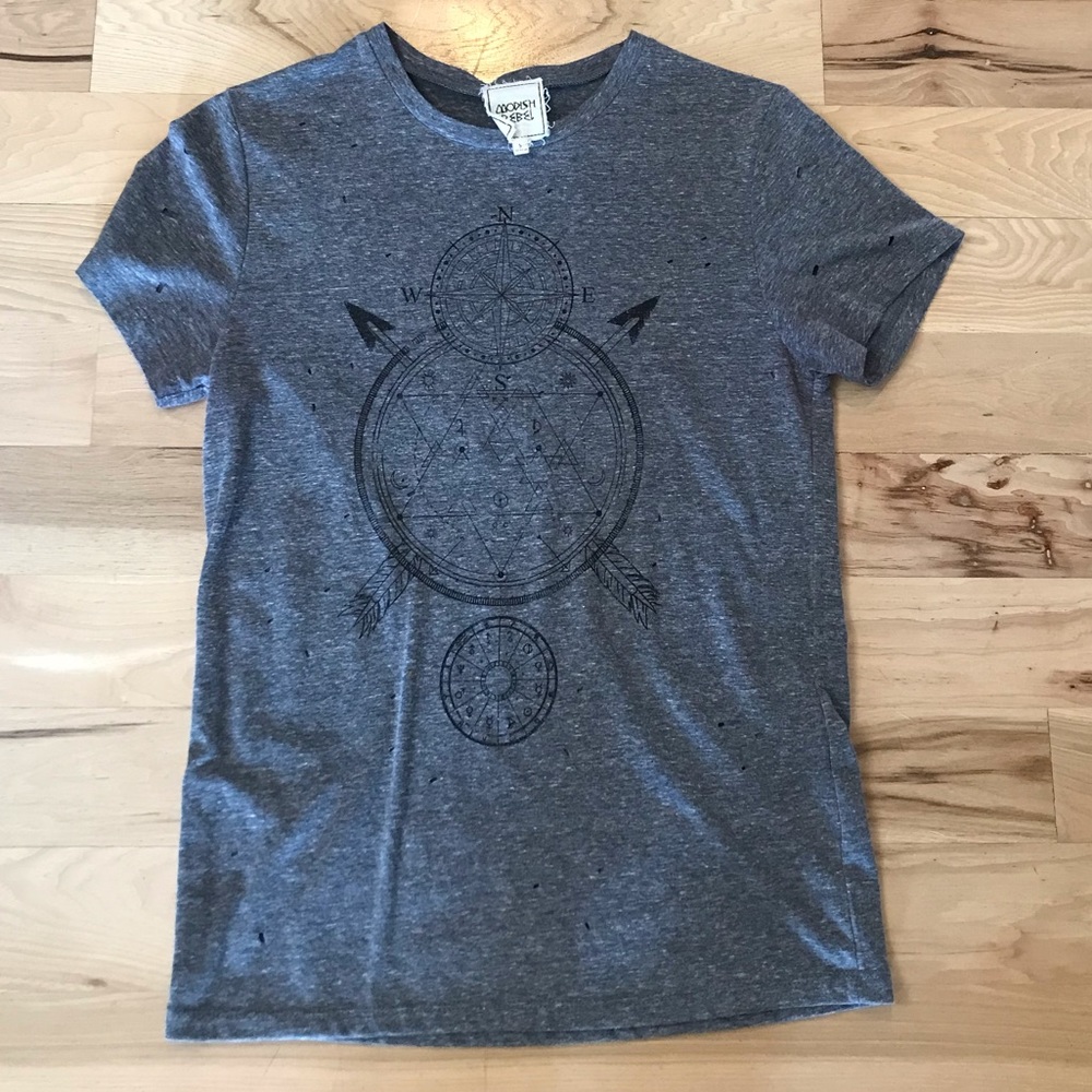 Modish Rebel distressed tee